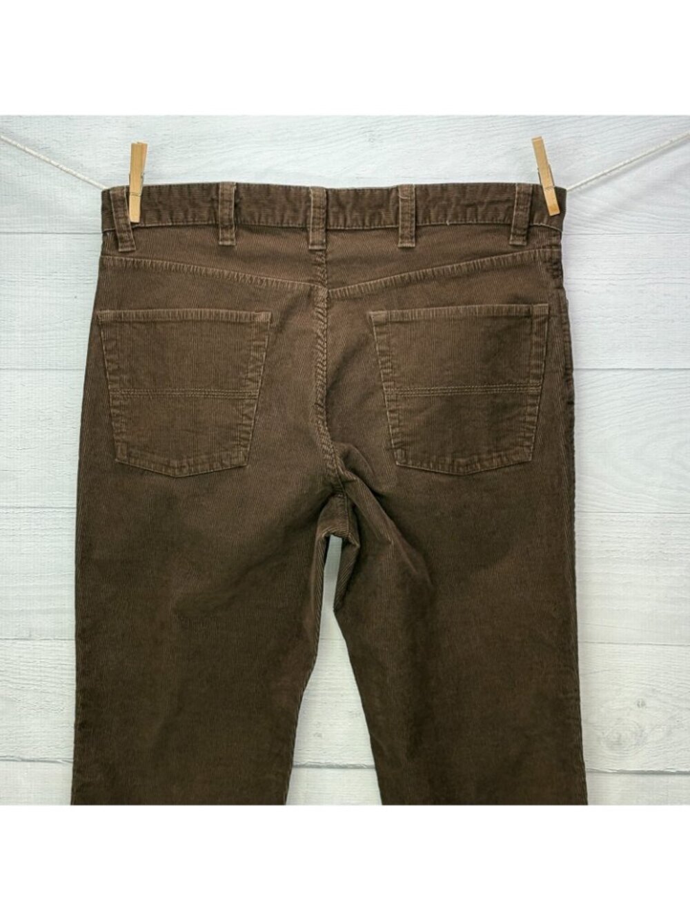 LL Bean Stretch Country Corduroy Pants Mens 34x32 Standard Fit Brown 5 Pocket - Picture 7 of 10